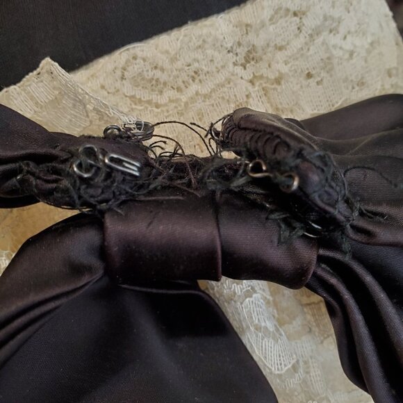 Vtg 50s 60s Fit Flare Dress Parklane Cupcake Lace/tulle V Back Midi S/4 - Picture 8 of 11